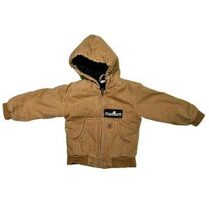 Toddler Carhartt Canvas Insulated Hooded Jacket (2T)